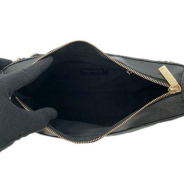 シャネル チェーンショルダーバッグ マトラッセ ココマーク キャビアスキン A20993 CHANEL バッグ ワンショルダー 黒
