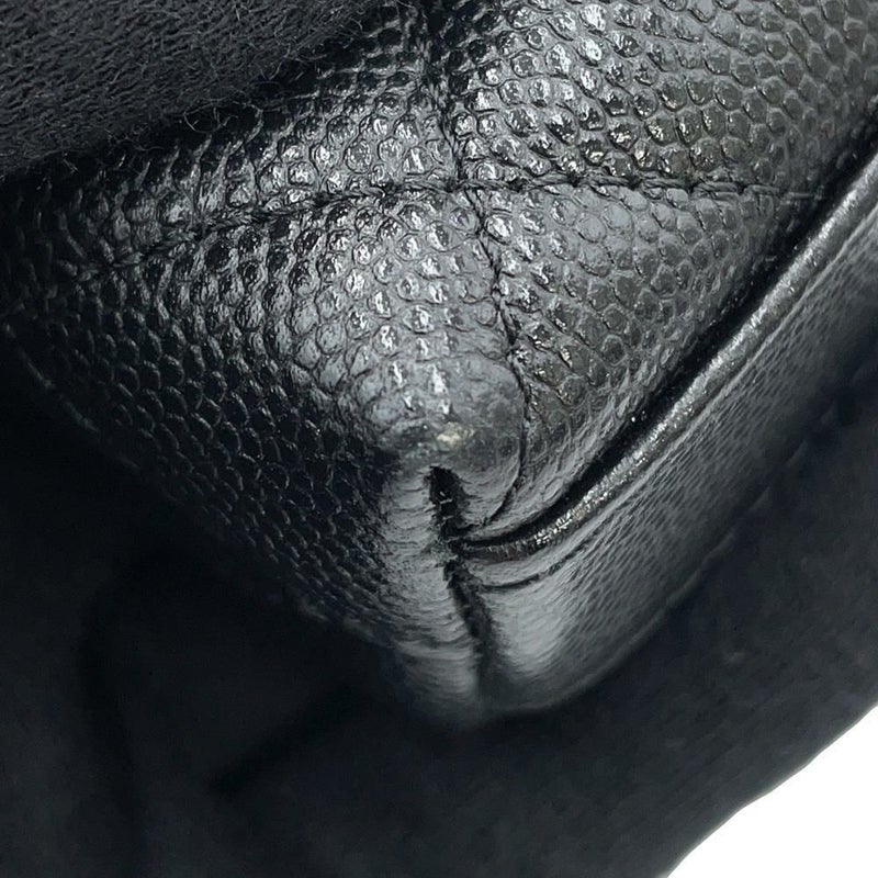 シャネル チェーンショルダーバッグ ココハンドル マトラッセ マイクロ キャビアスキン AP4245 CHANEL 2way 黒