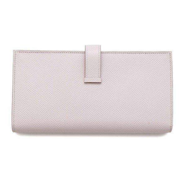 エルメス 長財布 ベアンスフレ マチ有り モーヴぺール/シルバー金具 エプソン U刻印 HERMES 財布