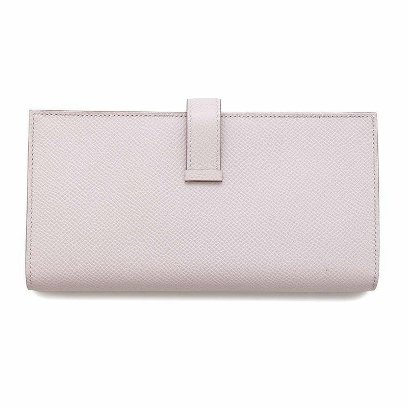 エルメス 長財布 ベアンスフレ マチ有り モーヴぺール/シルバー金具 エプソン U刻印 HERMES 財布