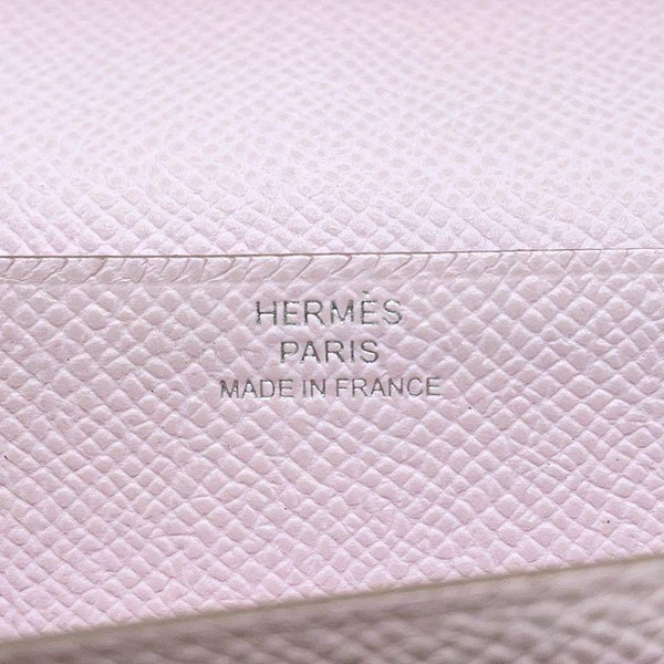 エルメス 長財布 ベアンスフレ マチ有り モーヴぺール/シルバー金具 エプソン U刻印 HERMES 財布