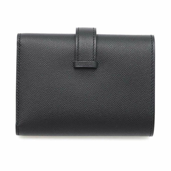 エルメス 三つ折り財布 ベアンコンビネ モノクローム ブラック/ブラック金具 ヴァーマダム W刻印 黒