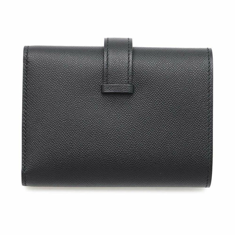 エルメス 三つ折り財布 ベアンコンビネ モノクローム ブラック/ブラック金具 ヴァーマダム W刻印 黒