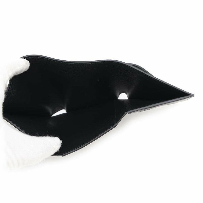 エルメス 三つ折り財布 ベアンコンビネ モノクローム ブラック/ブラック金具 ヴァーマダム W刻印 黒
