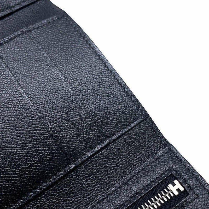 エルメス 三つ折り財布 ベアンコンビネ モノクローム ブラック/ブラック金具 ヴァーマダム W刻印 黒