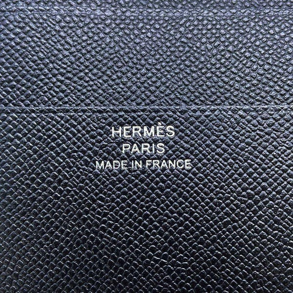 エルメス 三つ折り財布 ベアンコンビネ モノクローム ブラック/ブラック金具 ヴァーマダム W刻印 黒