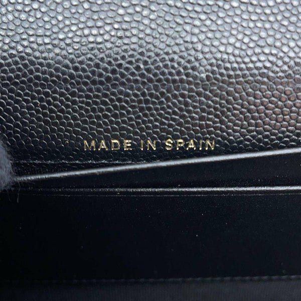 シャネル 長財布 マトラッセ フラップ ココマーク ラインストーン キャビアスキン AP3339 財布 黒