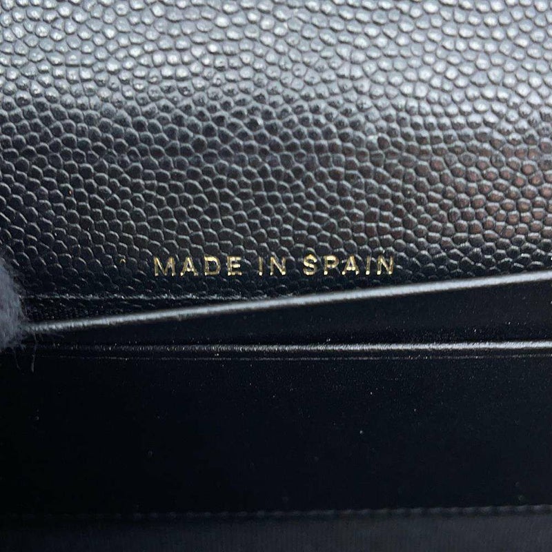 シャネル 長財布 マトラッセ フラップ ココマーク ラインストーン キャビアスキン AP3339 財布 黒