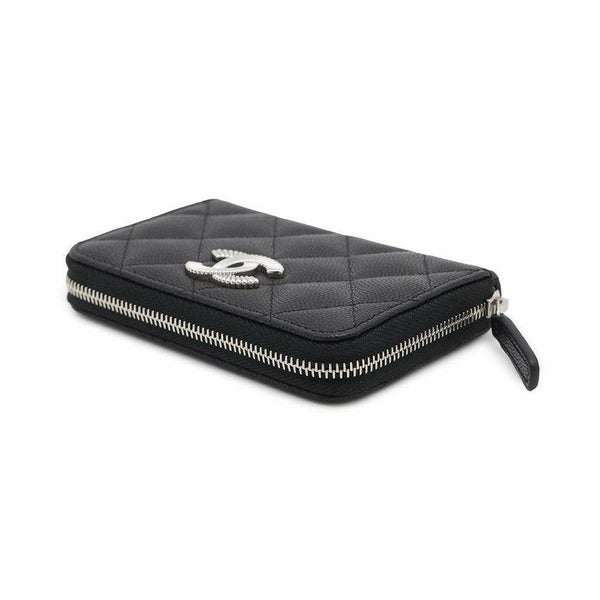 シャネル コインケース マトラッセ ココマーク キャビスキン AP4332 CHANEL 財布 黒