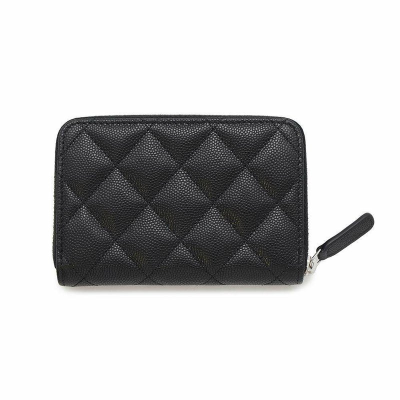 シャネル コインケース マトラッセ ココマーク キャビスキン AP4332 CHANEL 財布 黒