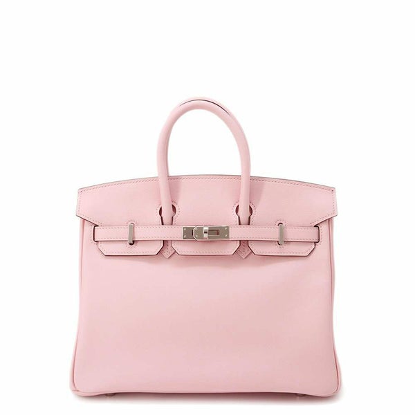 エルメス バーキン25 ローズサクラ/シルバー金具 スイフト D刻印 HERMES ハンドバッグ