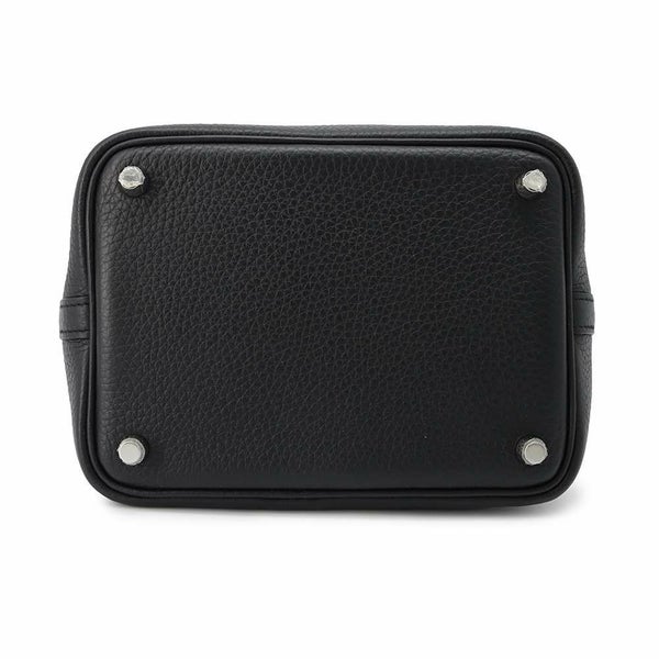 エルメス ハンドバッグ ピコタンロックPM ブラック/シルバー金具 トリヨンクレマンス W刻印 黒