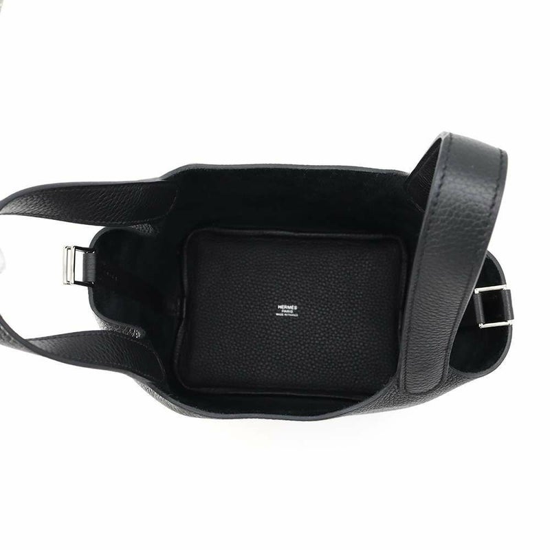 エルメス ハンドバッグ ピコタンロックPM ブラック/シルバー金具 トリヨンクレマンス W刻印 黒