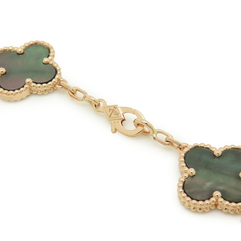 ヴァンクリーフ＆アーペル ブレスレット ヴィンテージ アルハンブラ 5モチーフ グレーマザーオブパール ダイヤ 24P K18PG VCARP2R100