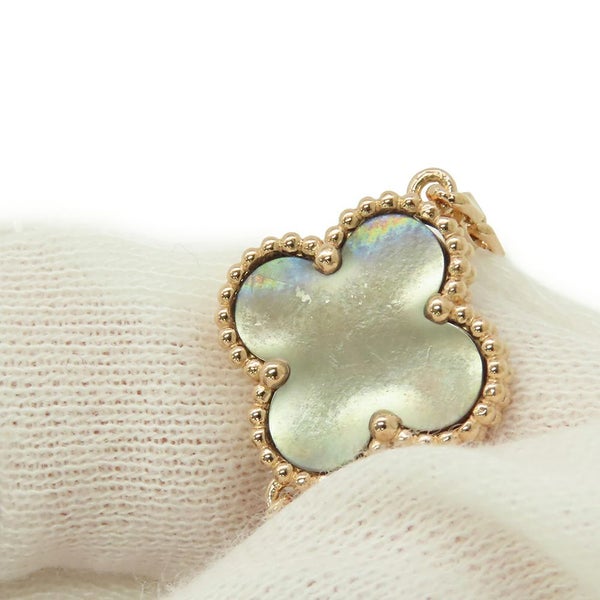 ヴァンクリーフ＆アーペル ブレスレット ヴィンテージ アルハンブラ 5モチーフ グレーマザーオブパール ダイヤ 24P K18PG VCARP2R100