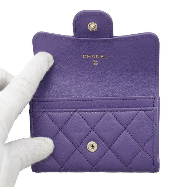 シャネル カードケース マトラッセ クラシックカードケース ココマーク キャビアスキン AP0214 CHANEL 名刺入れ