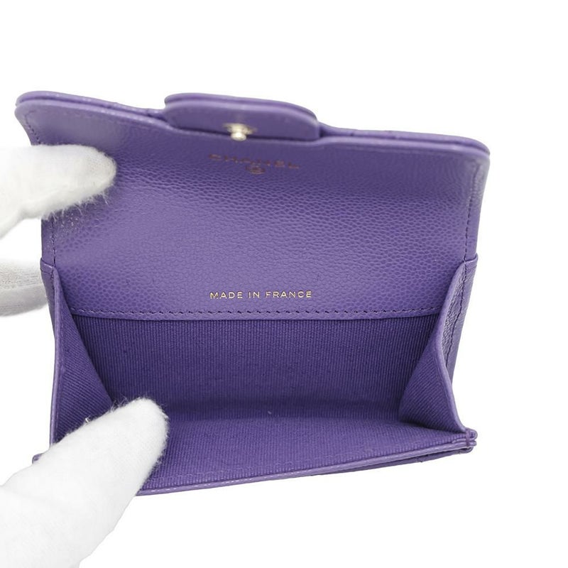 シャネル カードケース マトラッセ クラシックカードケース ココマーク キャビアスキン AP0214 CHANEL 名刺入れ