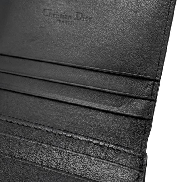 クリスチャン・ディオール 二つ折り財布  レディー ディオール Gardenia ウォレット ミニ S0178ONMJ_M900 財布 黒