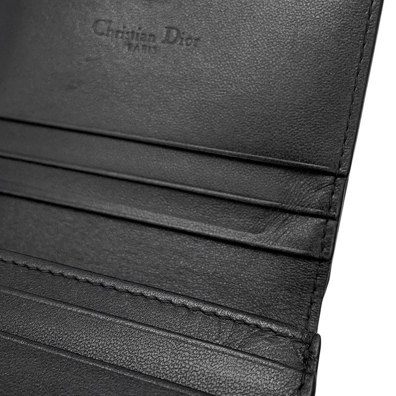 クリスチャン・ディオール 二つ折り財布  レディー ディオール Gardenia ウォレット ミニ S0178ONMJ_M900 財布 黒