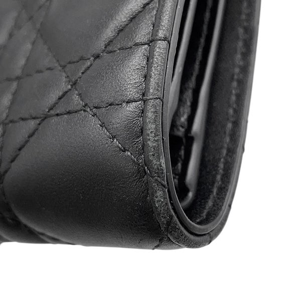 クリスチャン・ディオール 二つ折り財布 レディディオール Dahlia  カナージュ レザー S6037ONMJ_M900 Christian Dior 黒