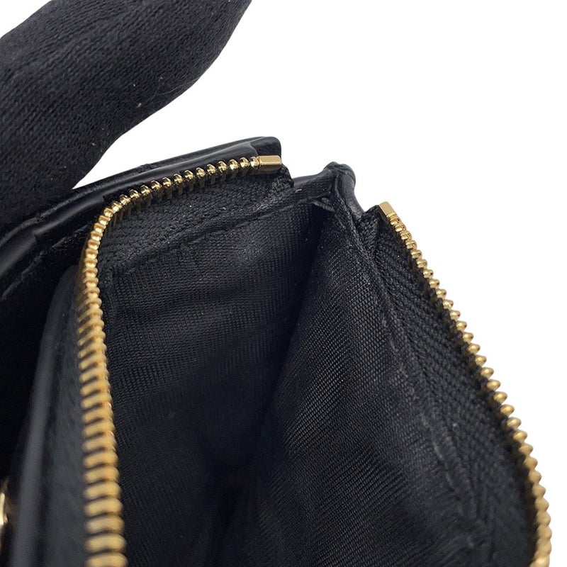 クリスチャン・ディオール 二つ折り財布 レディディオール Dahlia  カナージュ レザー S6037ONMJ_M900 Christian Dior 黒