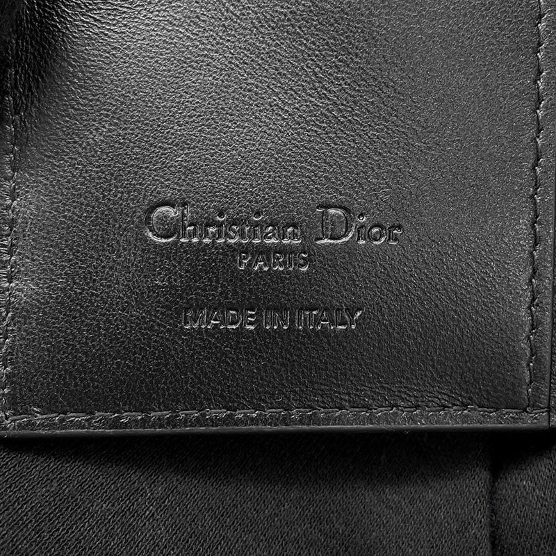 クリスチャン・ディオール 二つ折り財布 レディディオール Dahlia  カナージュ レザー S6037ONMJ_M900 Christian Dior 黒