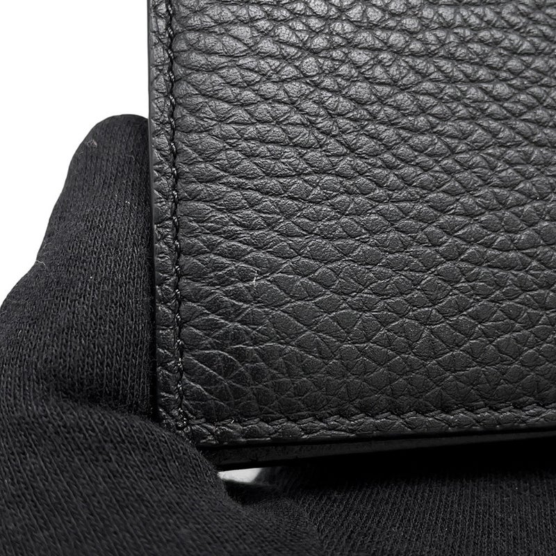 ロエベ 二つ折り財布 バイフォールド コインウォレット ソフトグレインカーフレザー C660501X03 LOEWE 財布 メンズ 黒