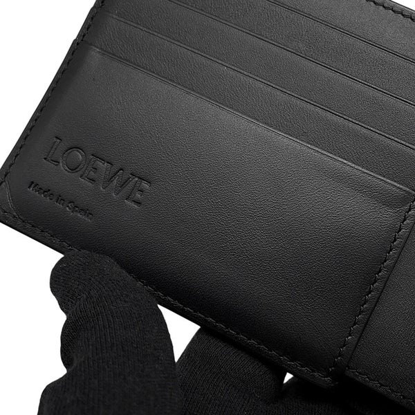 ロエベ 二つ折り財布 バイフォールド コインウォレット ソフトグレインカーフレザー C660501X03 LOEWE 財布 メンズ 黒
