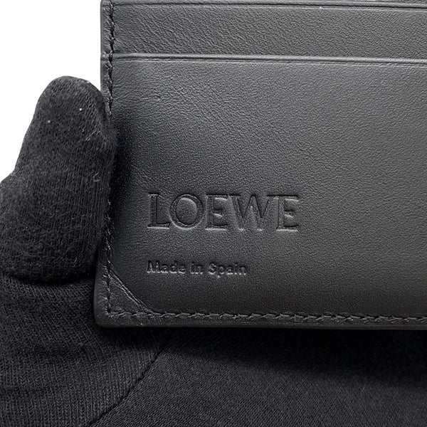 ロエベ 二つ折り財布 バイフォールド コインウォレット ソフトグレインカーフレザー C660501X03 LOEWE 財布 メンズ 黒