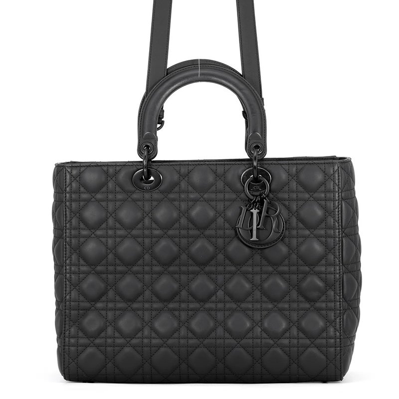 クリスチャン・ディオール ハンドバッグ レディディオール カナージュ ラージ M0566SLOI Christian Dior 2way 黒