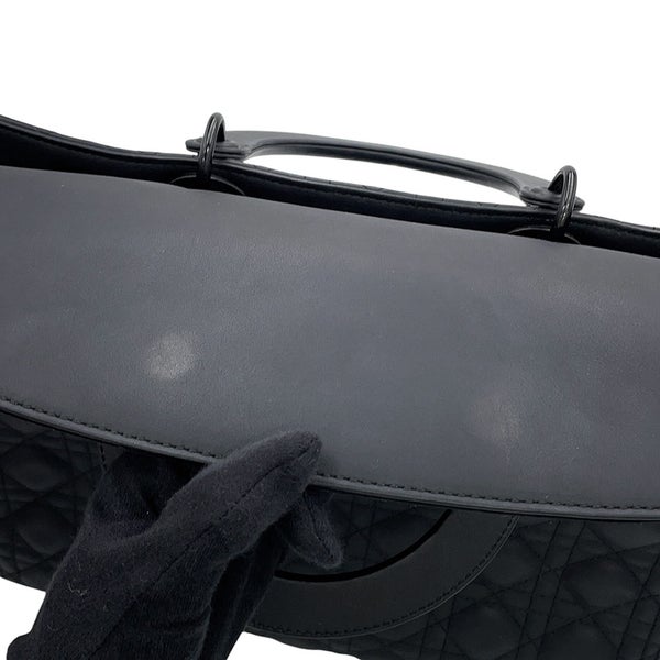 クリスチャン・ディオール ハンドバッグ レディディオール カナージュ ラージ M0566SLOI Christian Dior 2way 黒