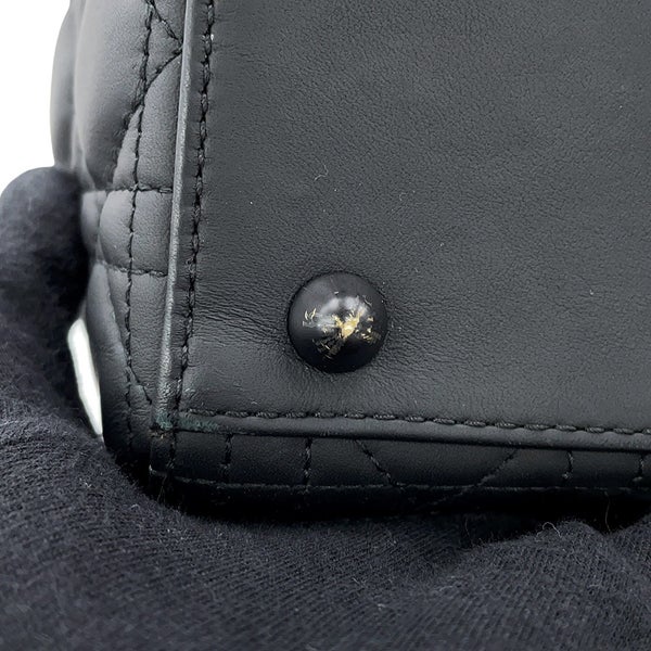 クリスチャン・ディオール ハンドバッグ レディディオール カナージュ ラージ M0566SLOI Christian Dior 2way 黒