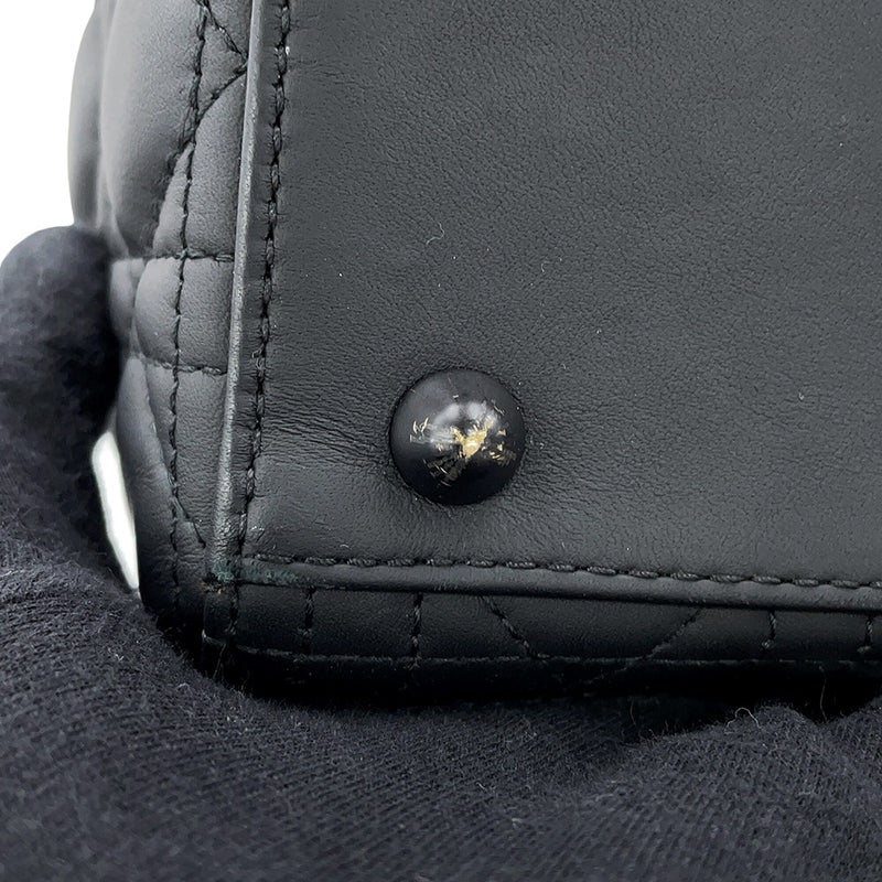 クリスチャン・ディオール ハンドバッグ レディディオール カナージュ ラージ M0566SLOI Christian Dior 2way 黒