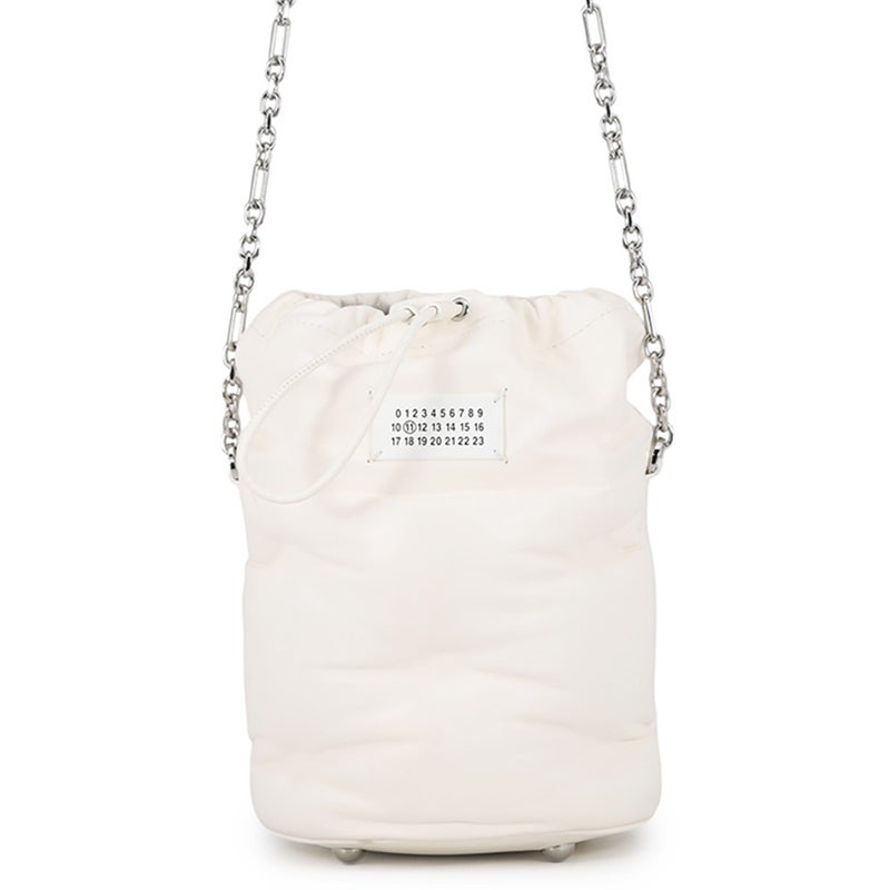 メゾンマルジェラ チェーンショルダーバッグ グラムスラム バケットバッグ レザー S56WG0111 Maison Margiela 白