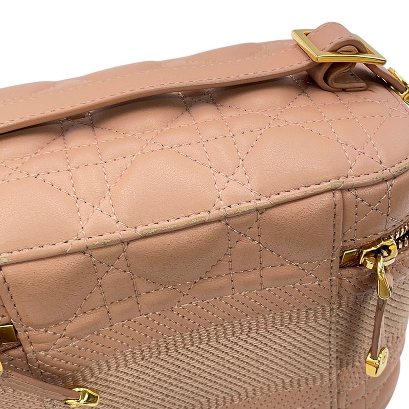 クリスチャン・ディオール ハンドバッグ カナージュ トラベル ヴァニティ スモール ラムスキン S5488UNTR Christian Dior 2way