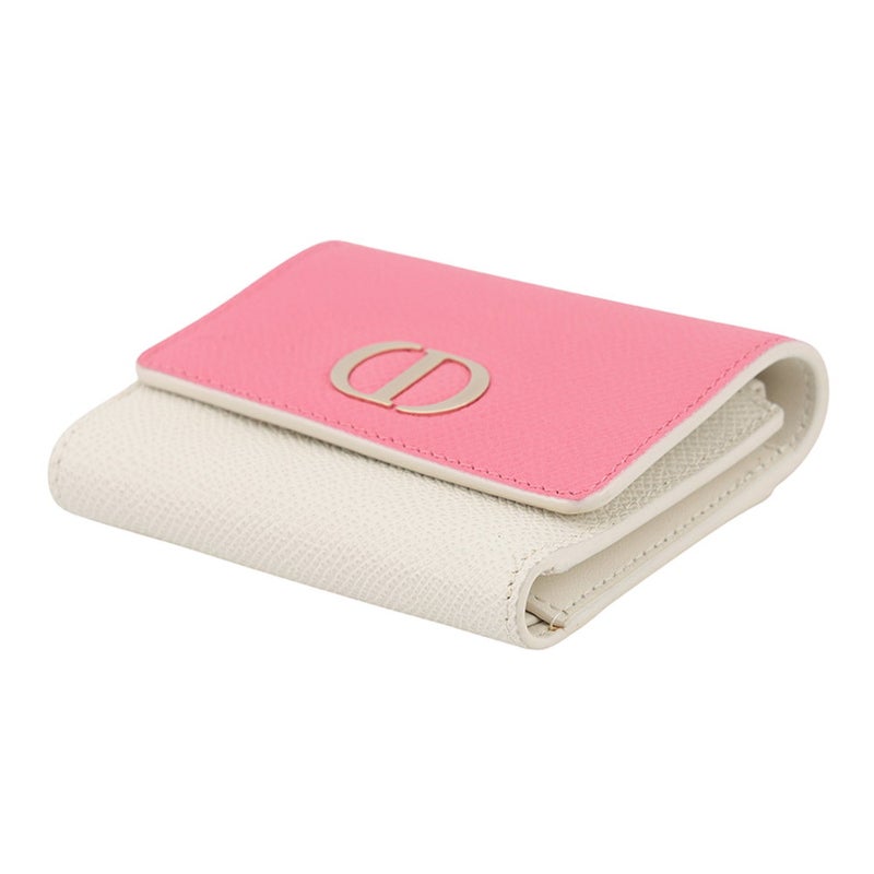 クリスチャン・ディオール 三つ折り財布 30 モンテーニュ ロータス ウォレット Christian Dior 財布 バイカラー セール品