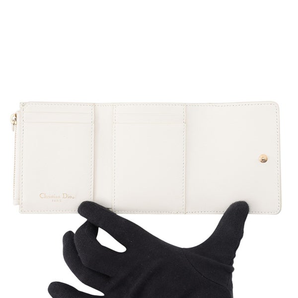 クリスチャン・ディオール 三つ折り財布 30 モンテーニュ ロータス ウォレット Christian Dior 財布 バイカラー セール品