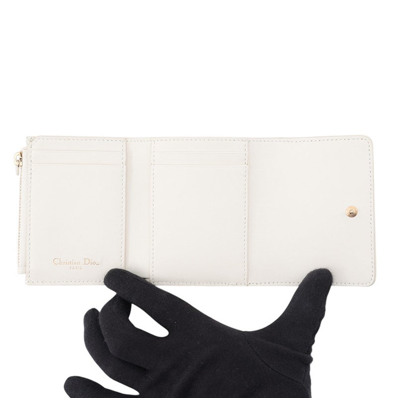 クリスチャン・ディオール 三つ折り財布 30 モンテーニュ ロータス ウォレット Christian Dior 財布 バイカラー セール品