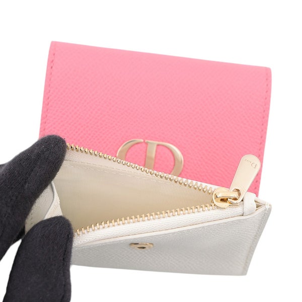 クリスチャン・ディオール 三つ折り財布 30 モンテーニュ ロータス ウォレット Christian Dior 財布 バイカラー セール品