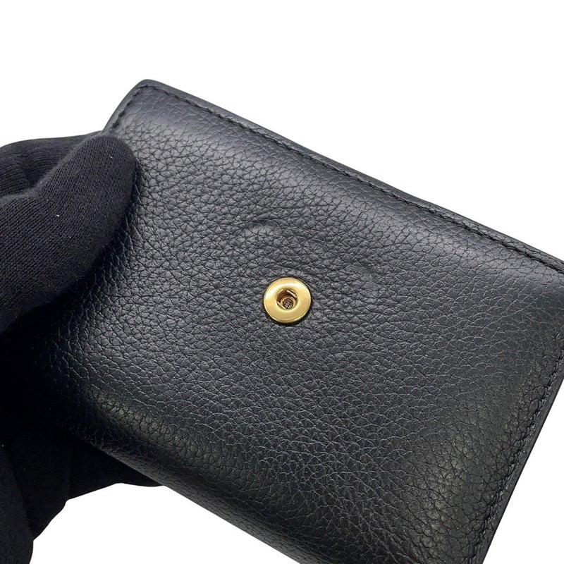 セリーヌ 三つ折り財布 ファイン ストラップウォレット ニノ レザー 10M963GHH.38NO CELINE 財布 黒
