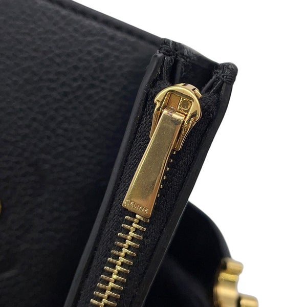 セリーヌ 三つ折り財布 ファイン ストラップウォレット ニノ レザー 10M963GHH.38NO CELINE 財布 黒