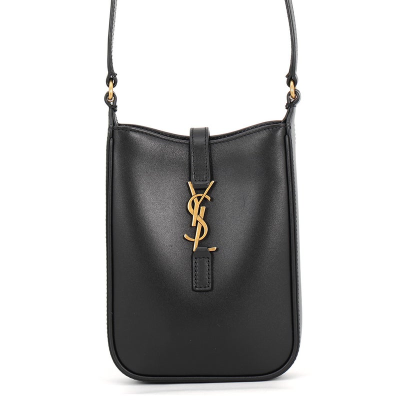 サンローランパリ ショルダーバッグ LE 5 A 7 ミニ バーティカル カーフレザー 735214 SAINT LAURENT PARIS 黒