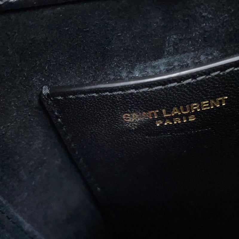サンローランパリ ショルダーバッグ LE 5 A 7 ミニ バーティカル カーフレザー 735214 SAINT LAURENT PARIS 黒