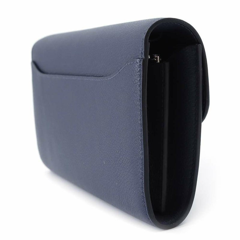 エルメス 長財布 コンスタンス トゥーゴー ロング ブルーニュイ/シルバー金具 エバーカラー B刻印 HERMES