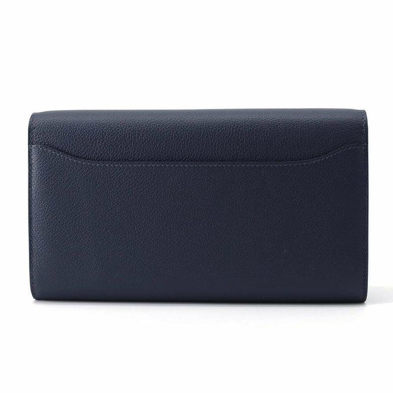 エルメス 長財布 コンスタンス トゥーゴー ロング ブルーニュイ/シルバー金具 エバーカラー B刻印 HERMES