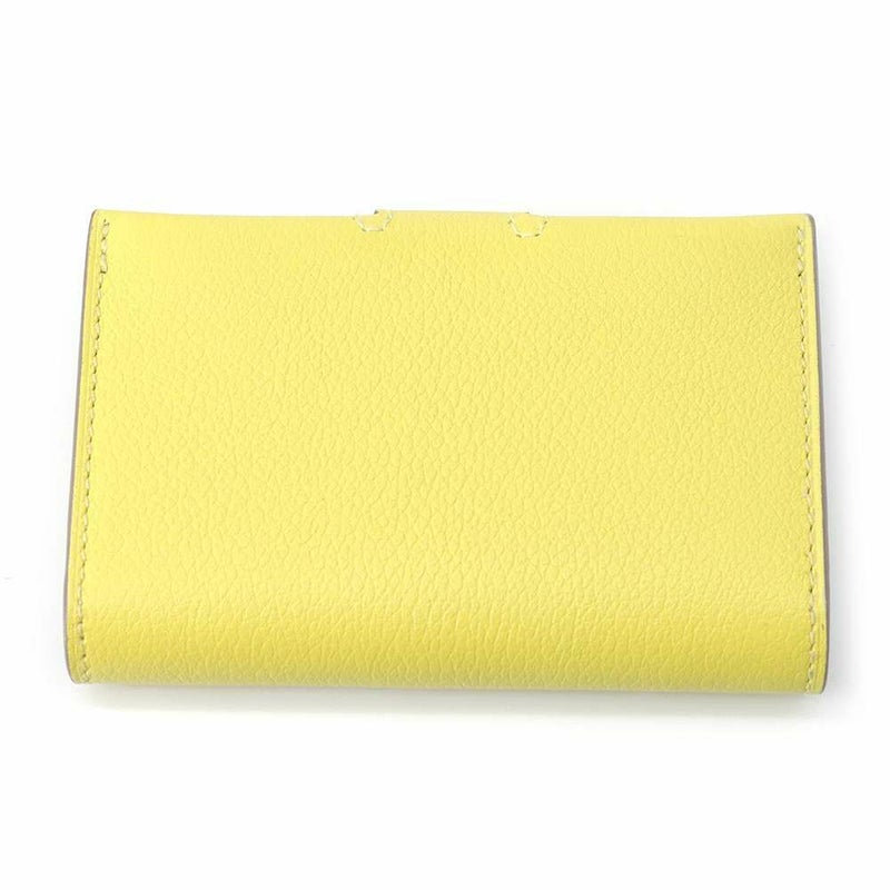 エルメス カードケース RMS ヴェルソ ライム/ローズアザレ/シルバー金具 エバーカラー B刻印 名刺入れ