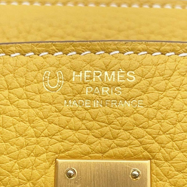 エルメス バーキン25 ジョーヌアンブル/エトゥープ/マットゴールド金具 トゴ D刻印 HERMES Birkin SPO