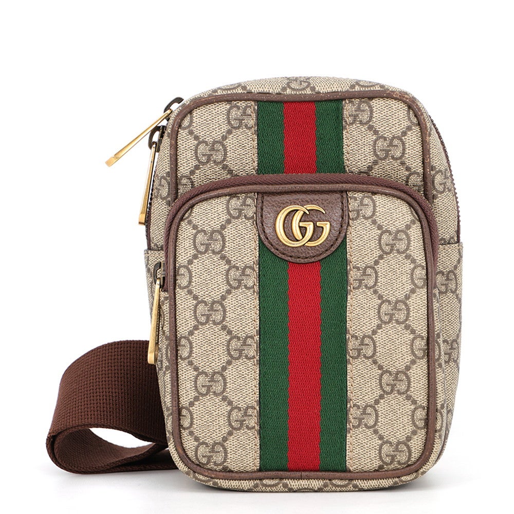 グッチ ボディバッグ  スモール オフディア GGスプリーム/レザー/キャンバス 752565 GUCCI バッグ グッチ ボディバッグ スモール オフディア GGスプリーム/レザー