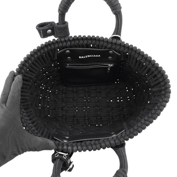 バレンシアガ ハンドバッグ ビストロ バスケットバッグXS キャンバス 671342 BALENCIAGA 2way 黒