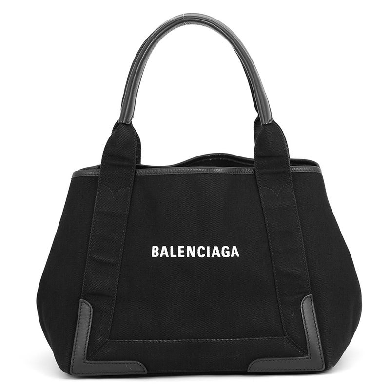 バレンシアガ トートバッグ ネイビーカバ S ポーチ付 339933 BALENCIAGA 黒